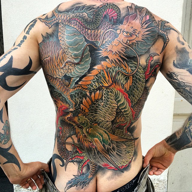 Tatuaggi e simbologia: coppia di draghi