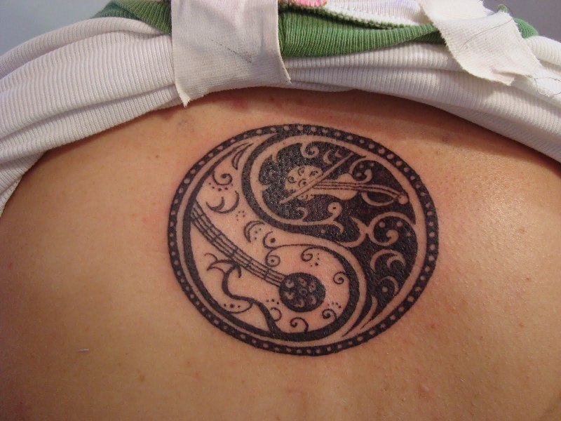 yin yang tattoo.