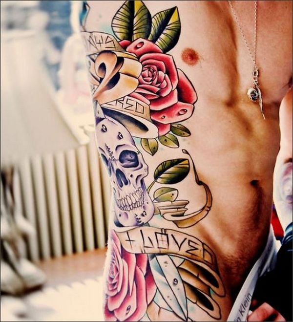 Best-Traditional-Tattoos-On-Rib-Side-1