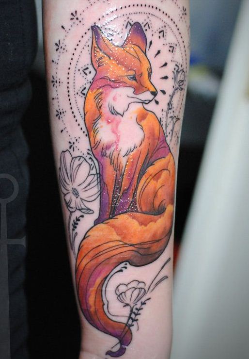 Coloured-Fox-Tattoo-Design-43