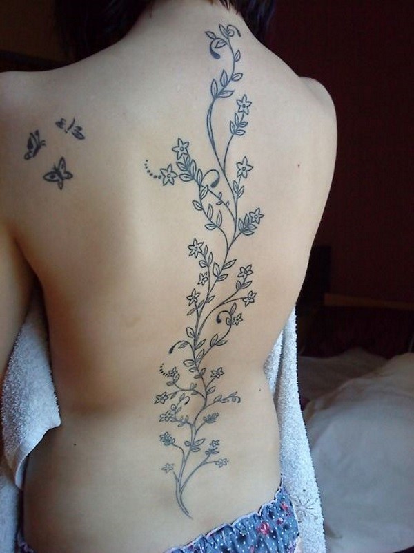 flower-spine-tattoo-ideas
