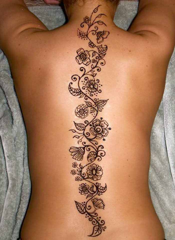 flowers-spine-tattoo