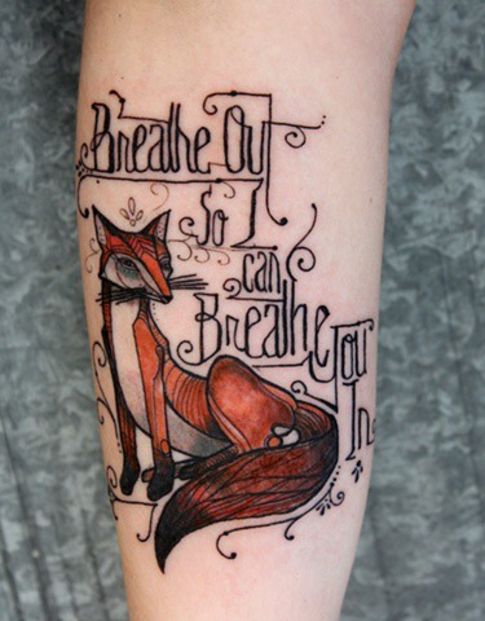 stylish-red-fox-tattoo-design